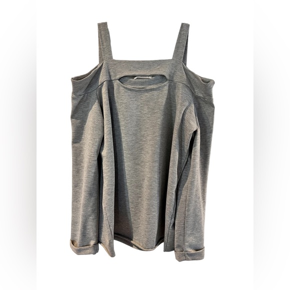 Ceinome Grey Cold Shoulder Sweatshirt - Size Midium - Picture 4 of 4